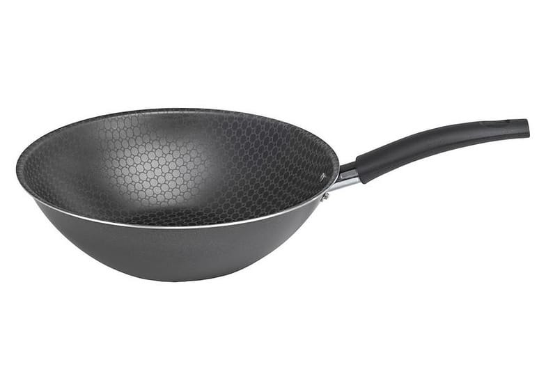 Frigideira Wok Antiaderente Multiflon de Alumínio Essencial Cinza 24cm