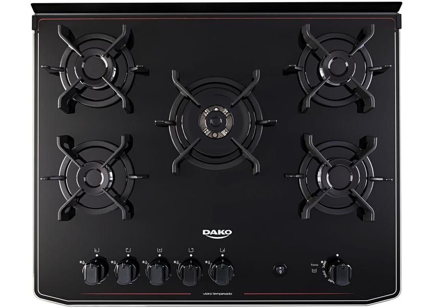 Fogão 5 Bocas Dako Preto Acendimento Automático - Magister