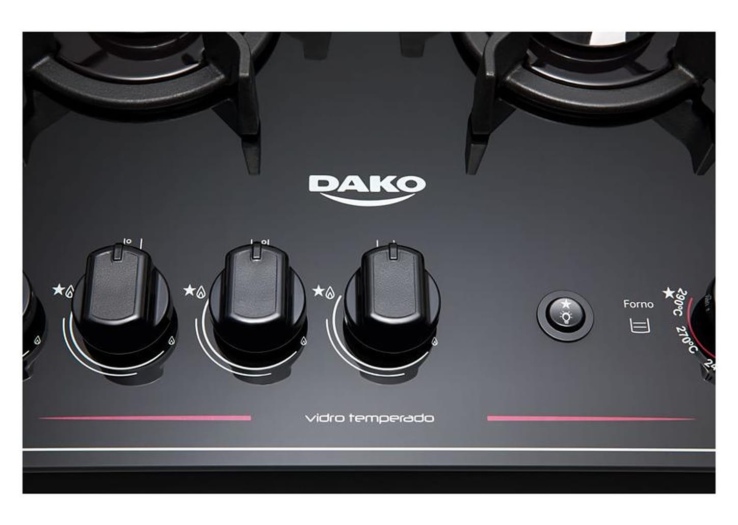 Fogão 5 Bocas Dako Preto Acendimento Automático - Magister