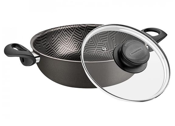 Frigideira Antiaderente Tramontina de Alumínio Funda Paris Chumbo 24cm