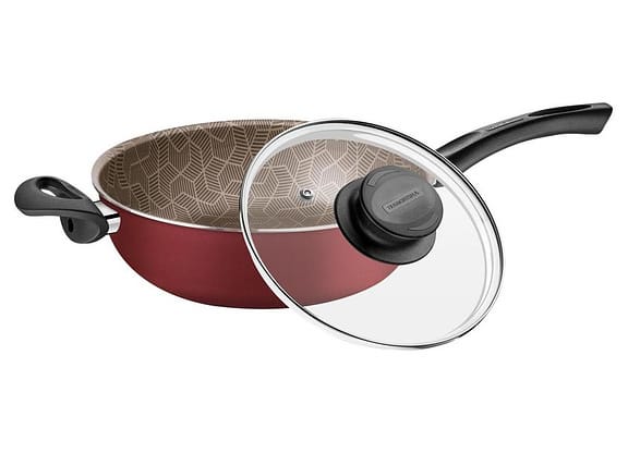 Frigideira Antiaderente Tramontina de Alumínio Paris Vermelha 26cm