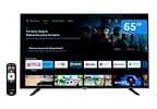 Smart TV 65” 4K DLED Rig Vizzion BR65GUA IPS - Android Wi-Fi Google Assistente 3 HDMI 2 USB