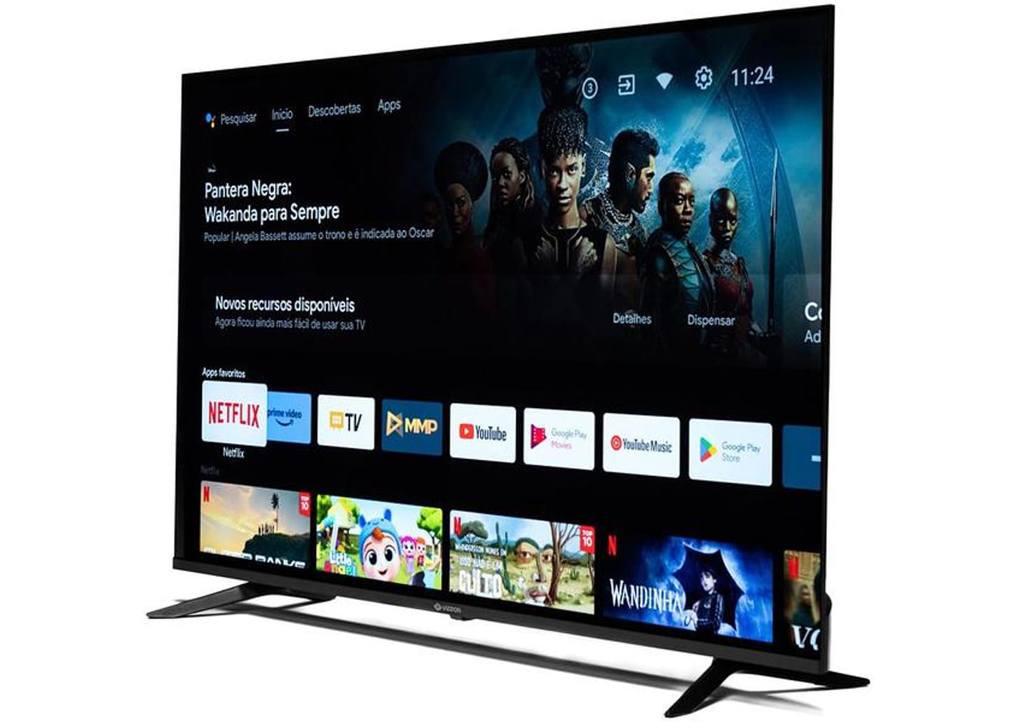 Smart TV 65” 4K DLED Rig Vizzion BR65GUA IPS - Android Wi-Fi Google Assistente 3 HDMI 2 USB