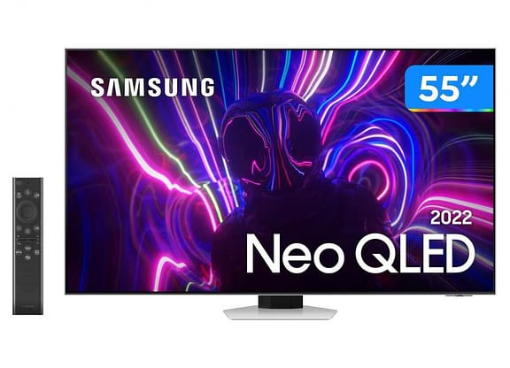 Smart TV 55” 4K Neo QLED Samsung QN55QN85BA 120Hz Wi-Fi Bluetooth Alexa Google Assistente