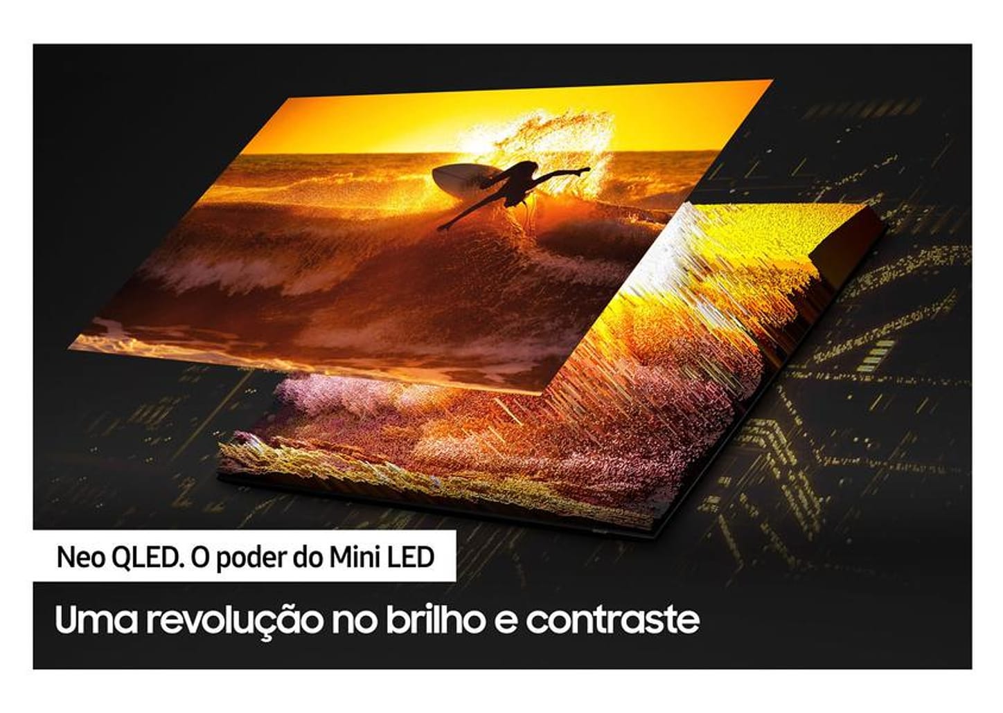 Smart TV 55” 4K Neo QLED Samsung QN55QN85BA 120Hz Wi-Fi Bluetooth Alexa Google Assistente