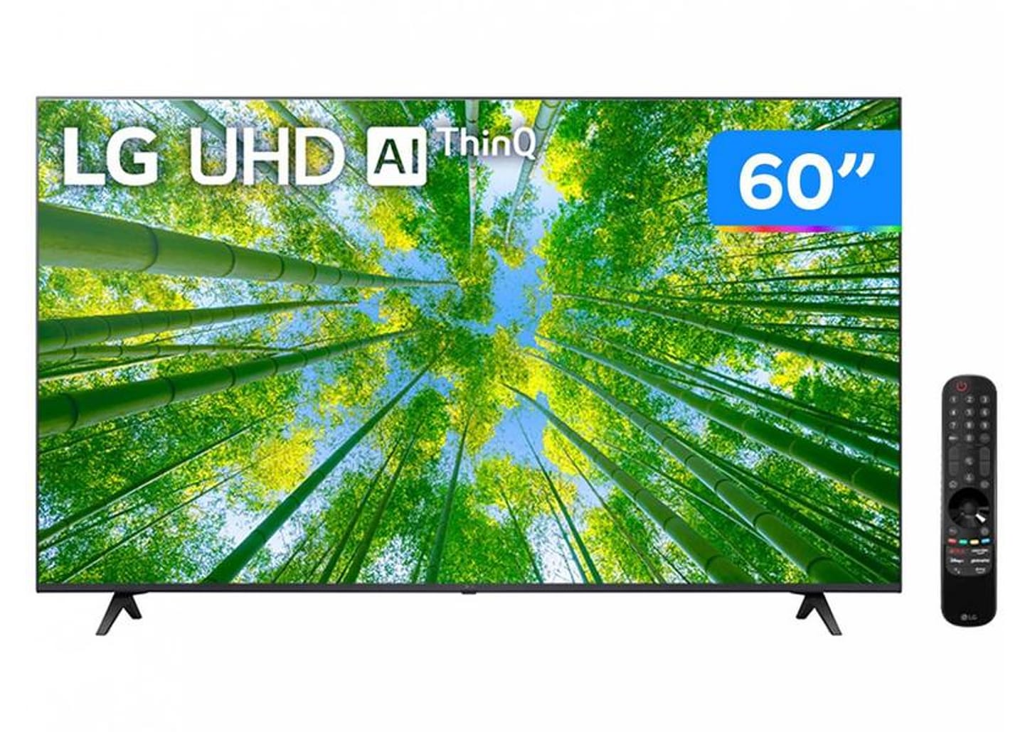 Smart TV 60” 4K LED LG 60UQ8050 AI Processor - Wi-Fi Bluetooth HDR Alexa Google Assistente 3 HDMI