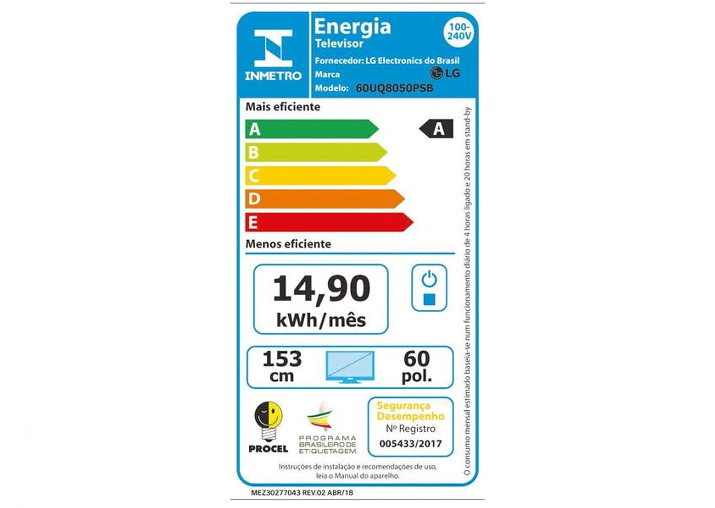 Smart TV 60” 4K LED LG 60UQ8050 AI Processor - Wi-Fi Bluetooth HDR Alexa Google Assistente 3 HDMI