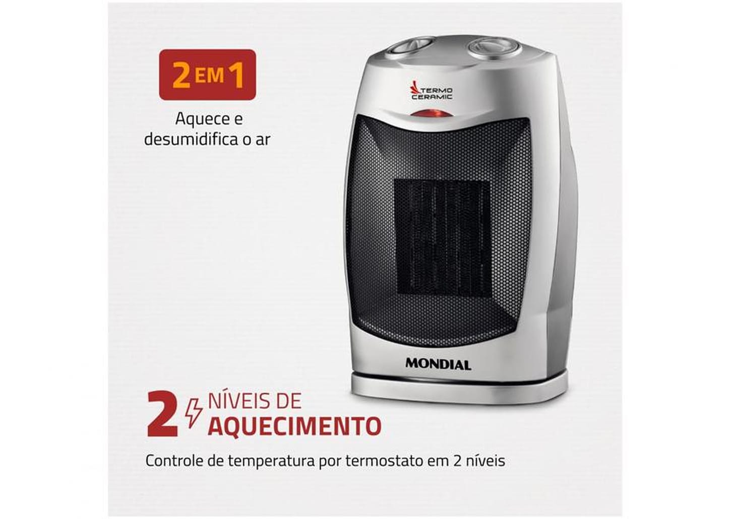 Aquecedor Elétrico Mondial Termo Ceramic A-05 - Portátil