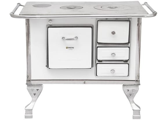 Fogão a Lenha 2 Bocas Maestro N1 Esquerdo - Branco