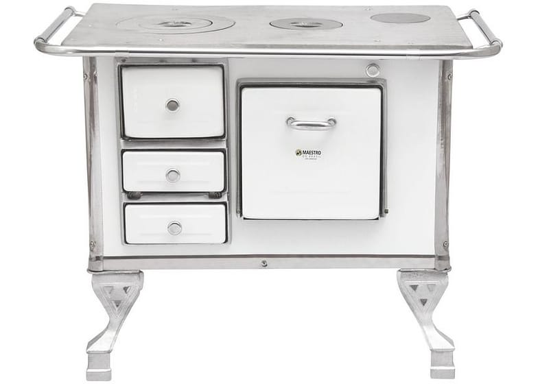 Fogão a Lenha 2 Bocas Maestro N1 Direito - Branco
