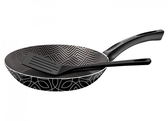 Frigideira Antiaderente Tramontina de Alumínio Paris Preta 20cm com Espátula