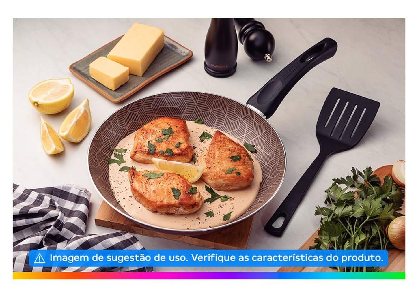 Frigideira Antiaderente Tramontina de Alumínio Paris Vermelha 26cm com Espátula