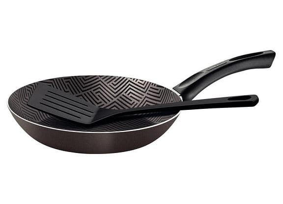 Frigideira Antiaderente Tramontina de Alumínio Paris Chumbo 18cm com Espátula