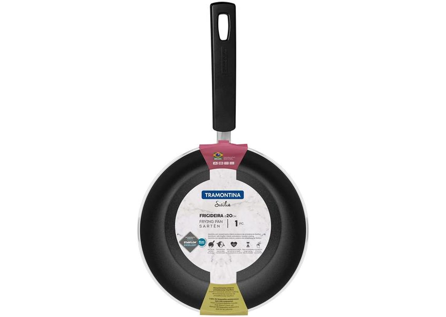 Frigideira Antiaderente Tramontina de Alumínio Sicília Avelã 20cm