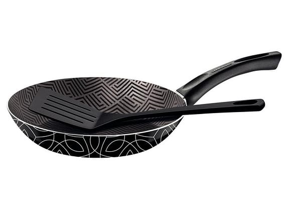 Frigideira Antiaderente Tramontina de Alumínio Paris Preta 18cm com Espátula