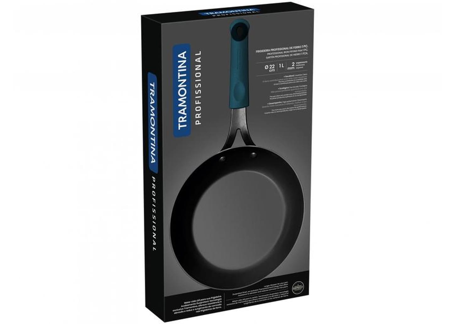 Frigideira Tramontina de Ferro Profissional Preta 22cm