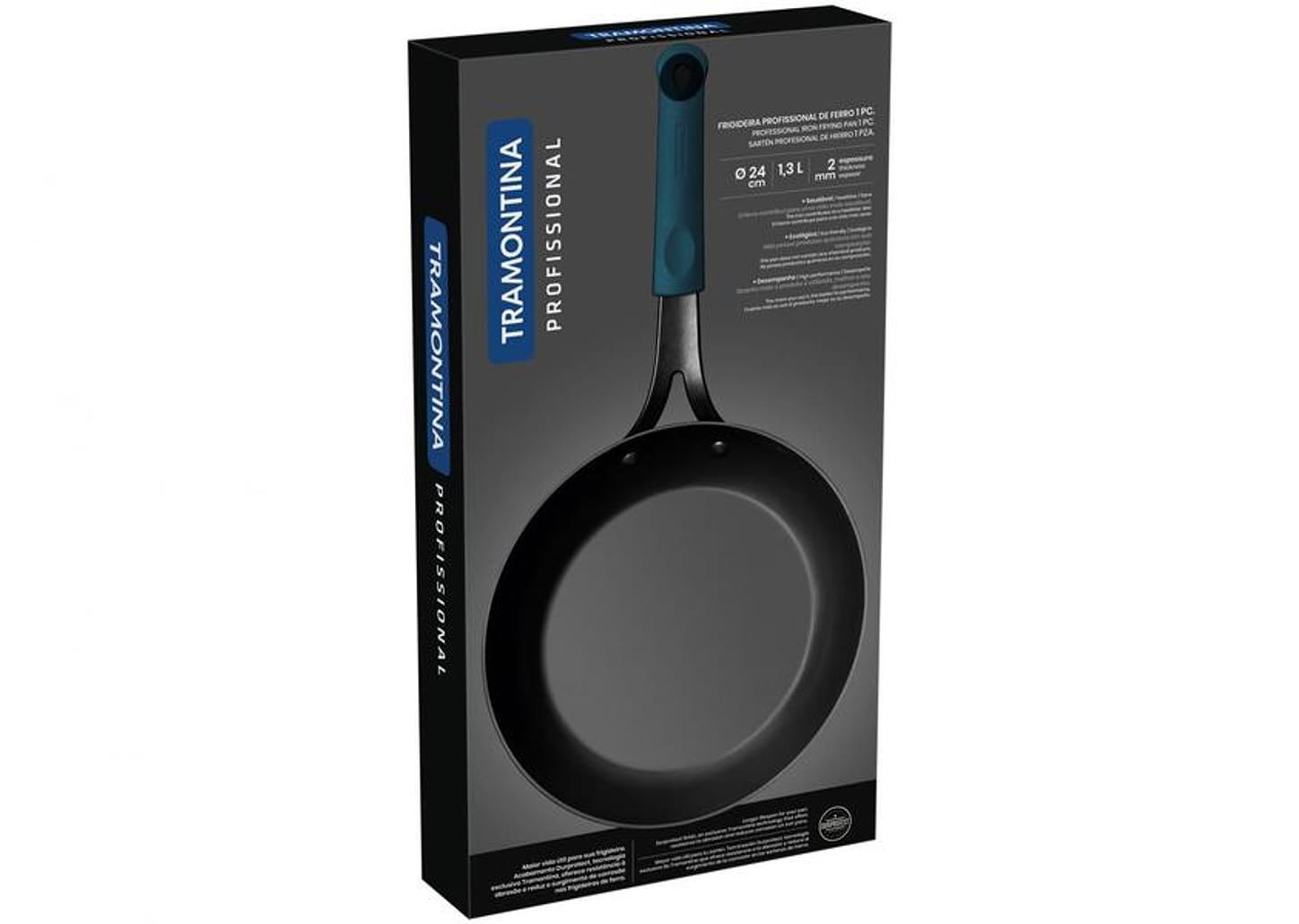 Frigideira Tramontina de Ferro Profissional Preta 24cm