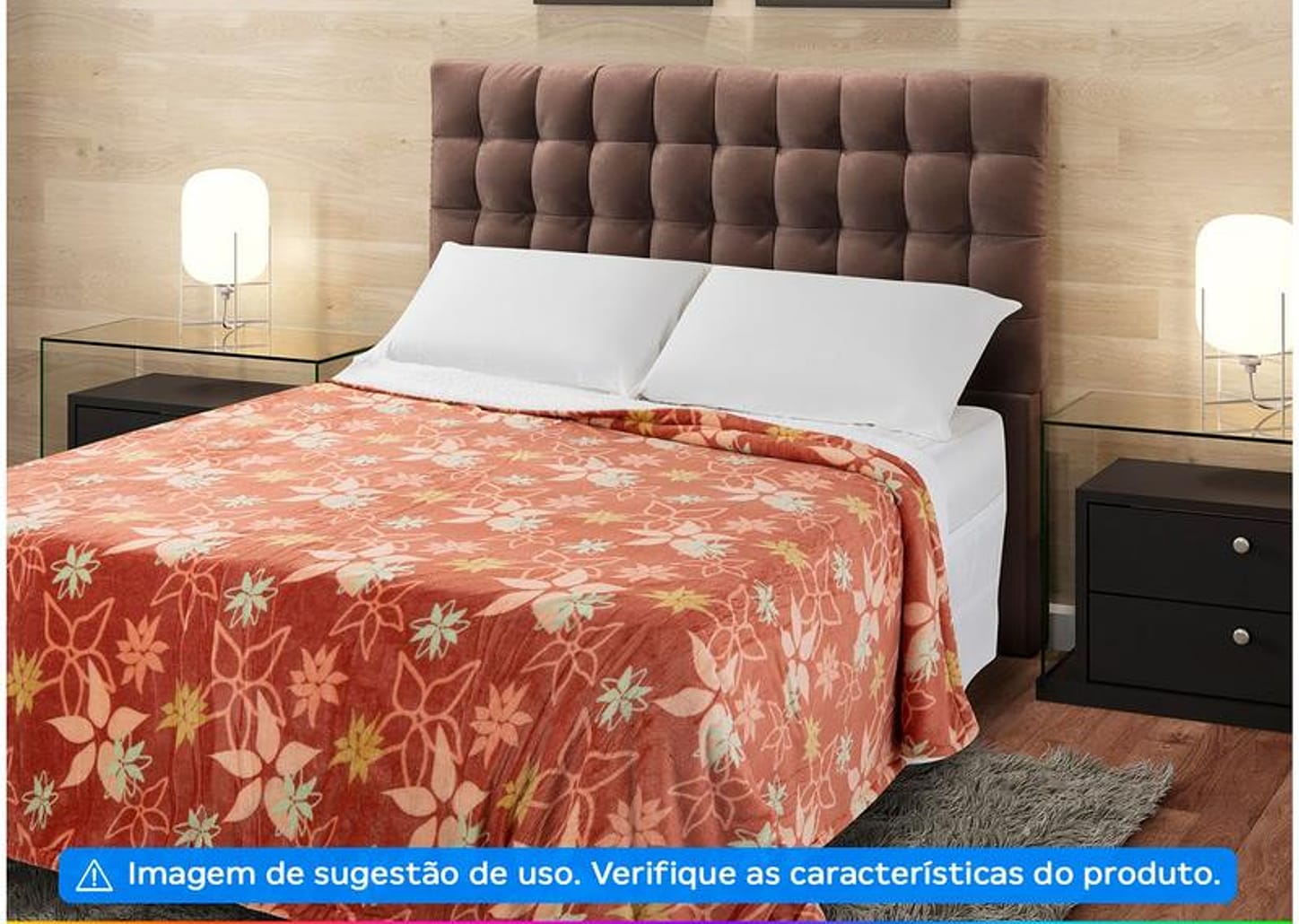 Cobertor Casal Jolitex Poliéster Sherpa Malva