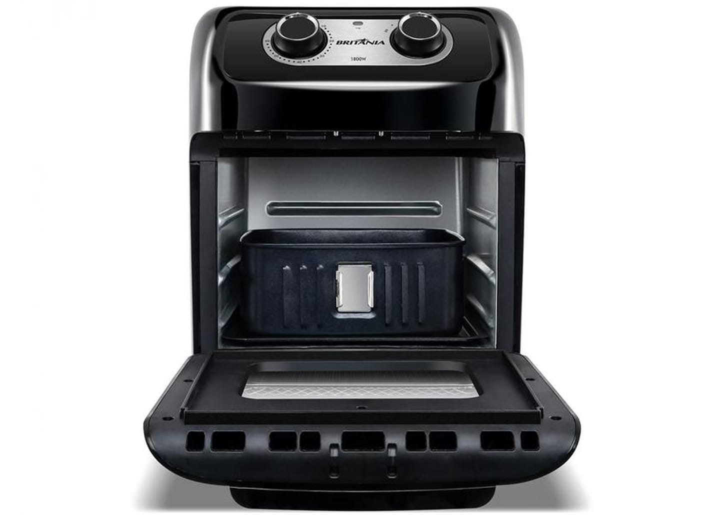 Fritadeira Elétrica sem Óleo/Air Fryer Britânia - Oven BFR2300P Preta 3,5L