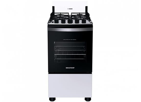 Fogão 4 Bocas Brastemp Branco - Acendimento Automático BFO4