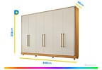 Guarda-roupa Casal 6 Portas 6 Gavetas - Made Marcs Apollo