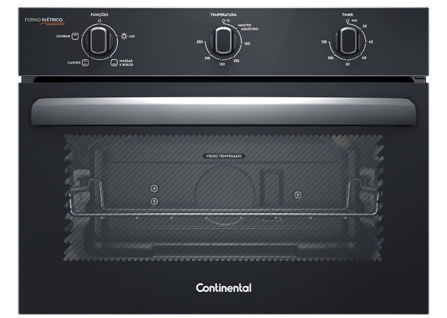 Forno Elétrico de Embutir Continental 50L - Preto OC4EM