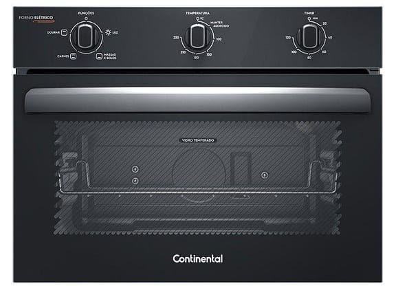 Forno Elétrico de Embutir Continental 50L - Preto OC4EM