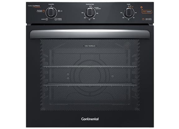 Forno Elétrico de Embutir Continental 80L - Preto OC8EM