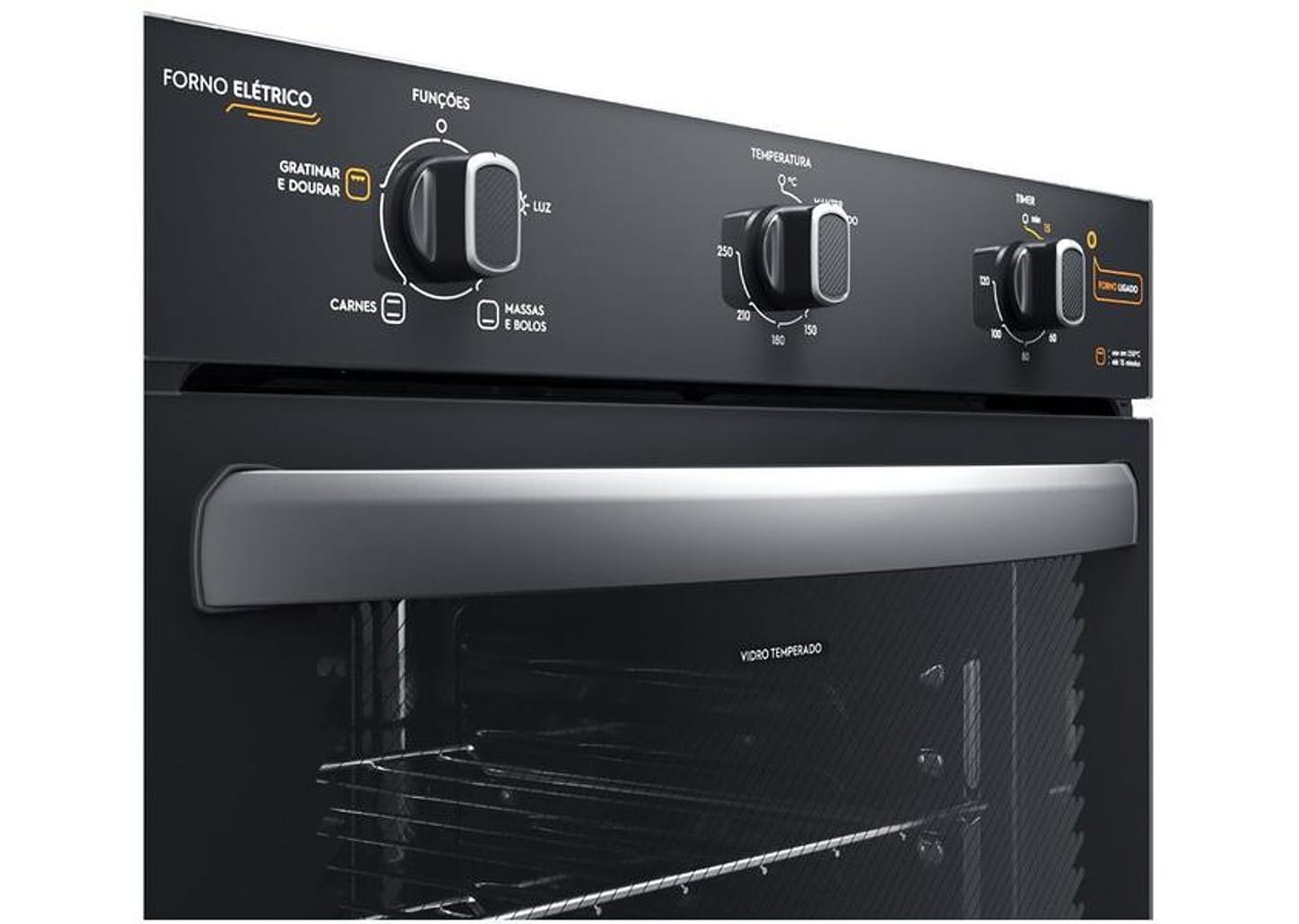 Forno Elétrico de Embutir Continental 80L - Preto OC8EM