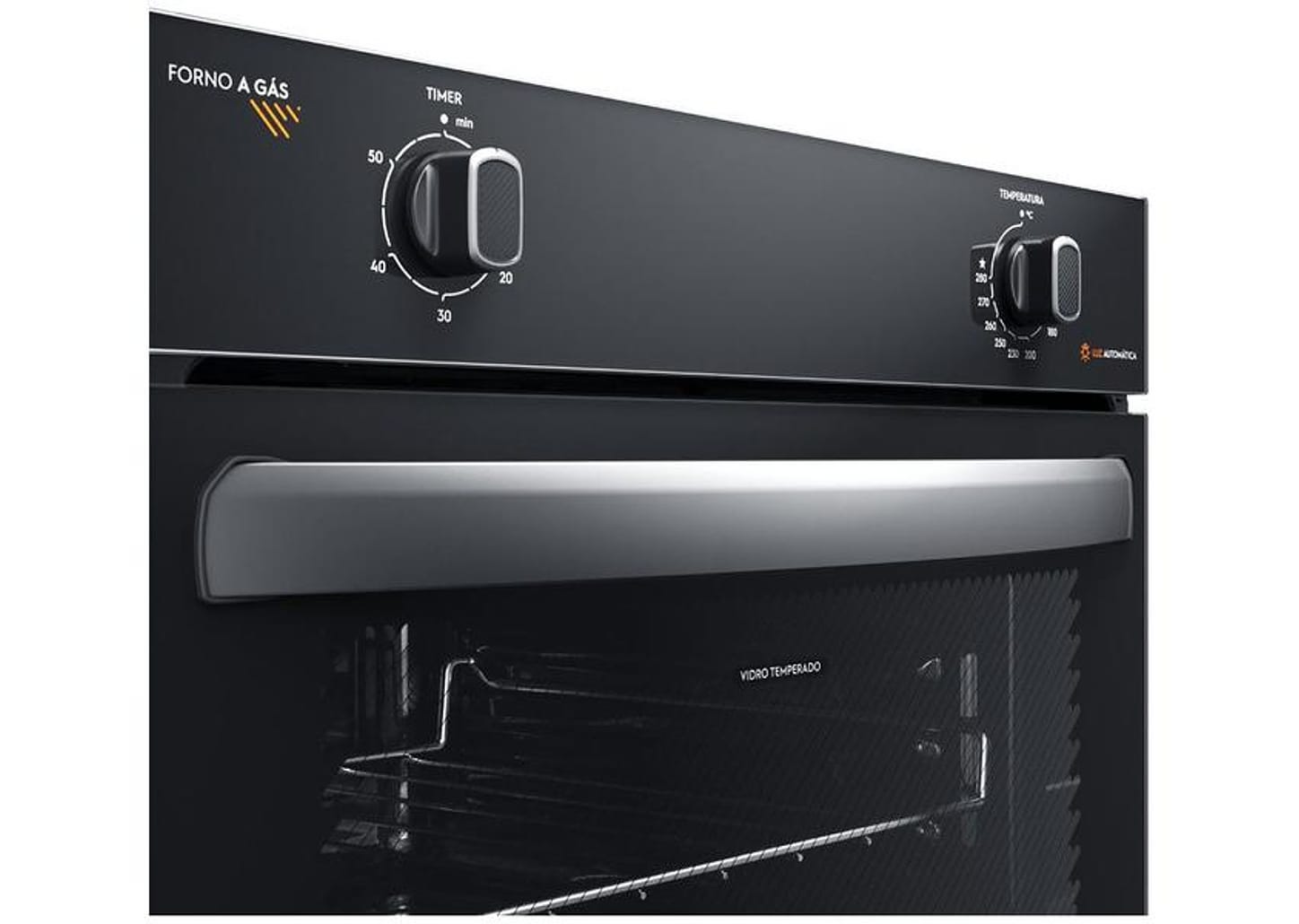 Forno a Gás de Embutir Continental 50L Preto - OC4GM