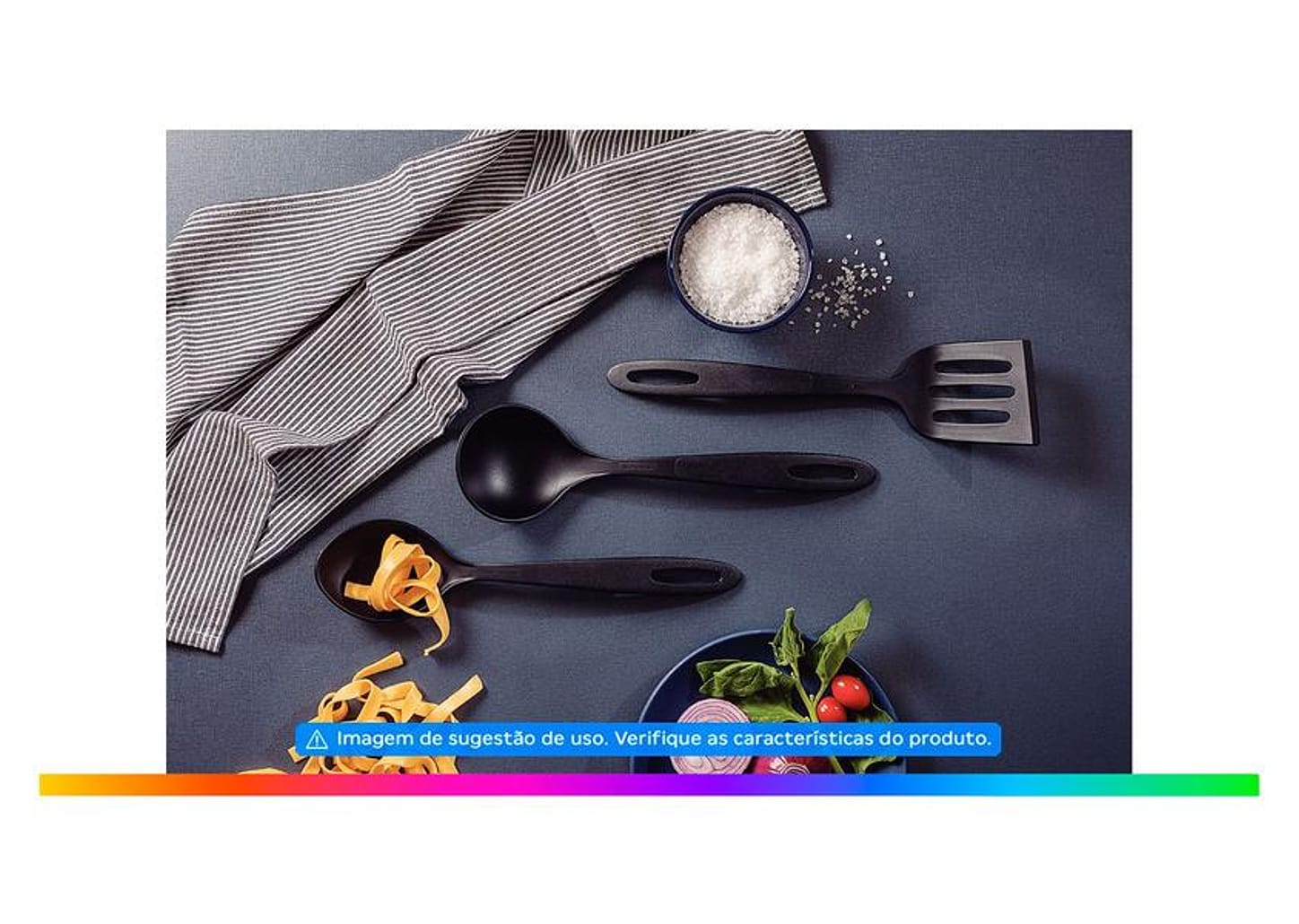 Conjunto de Utensílios de Nylon Tramontina Ability Preto 3 Peças