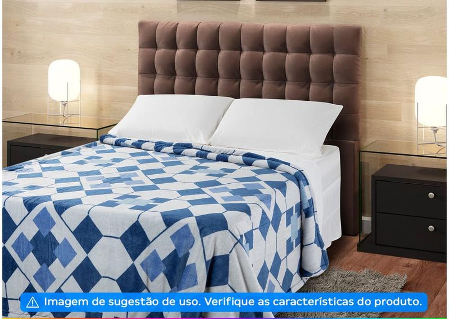 Cobertor Casal Jolitex Poliéster Azulejo