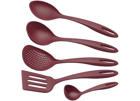 Conjunto de Utensílios de Nylon Tramontina Ability Vermelho 5 Peças
