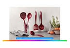 Conjunto de Utensílios de Nylon Tramontina Ability Vermelho 5 Peças