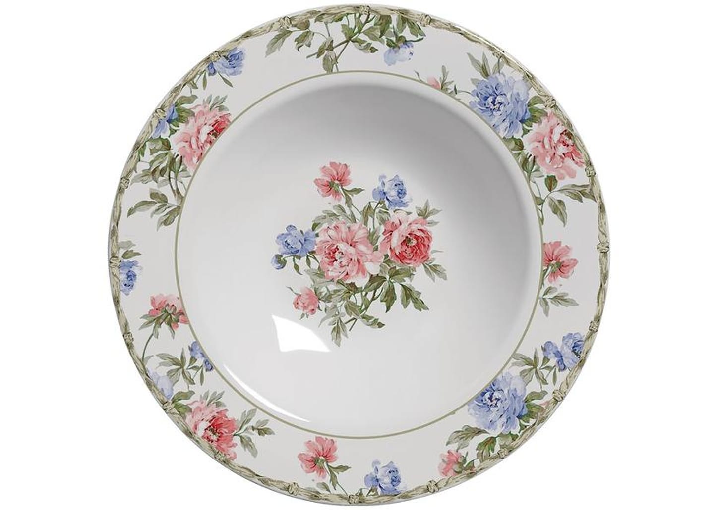 Aparelho de Jantar Chá 20 Peças Alleanza Faiança - Redondo Flat Romantica