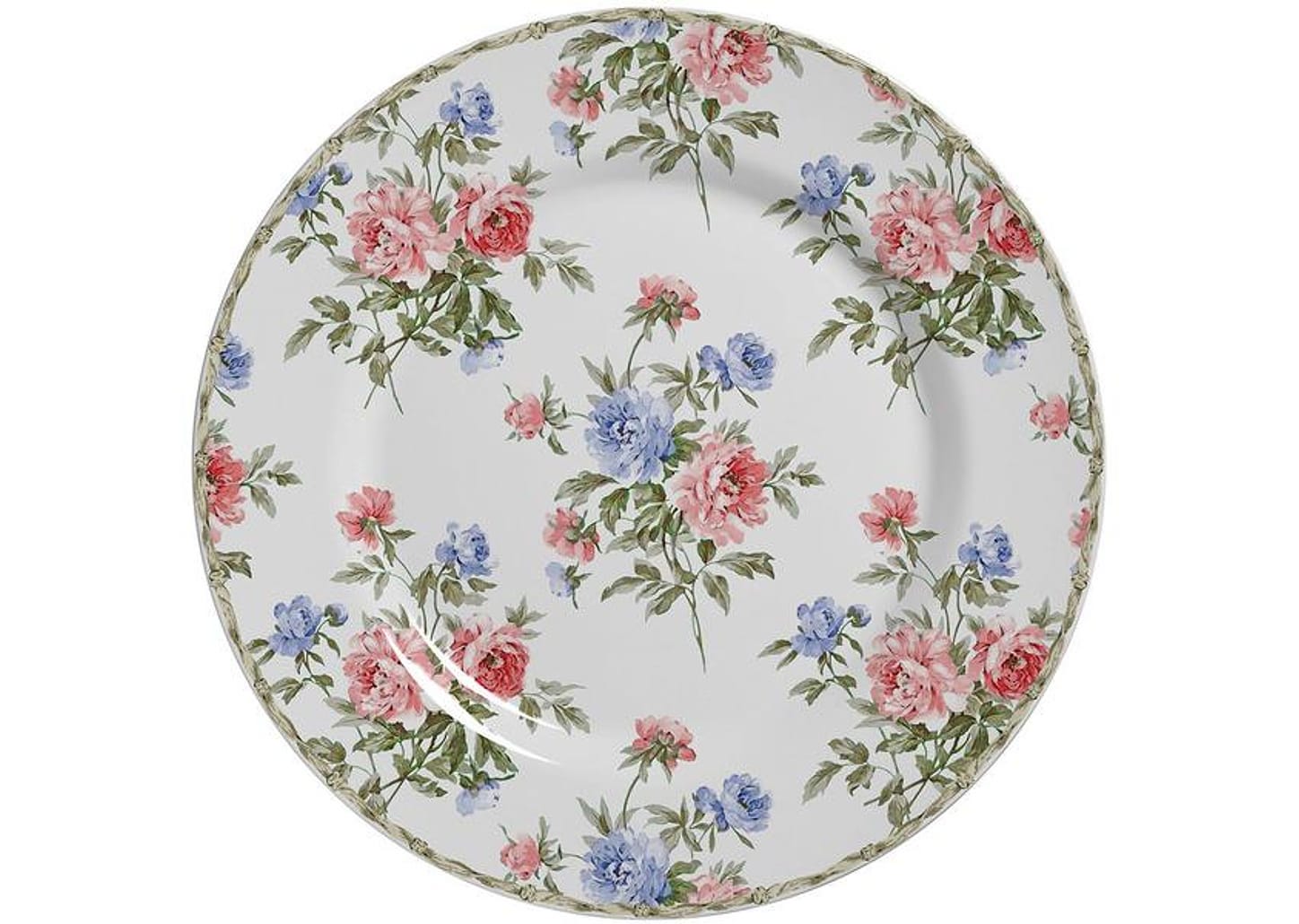 Aparelho de Jantar Chá 20 Peças Alleanza Faiança - Redondo Flat Romantica