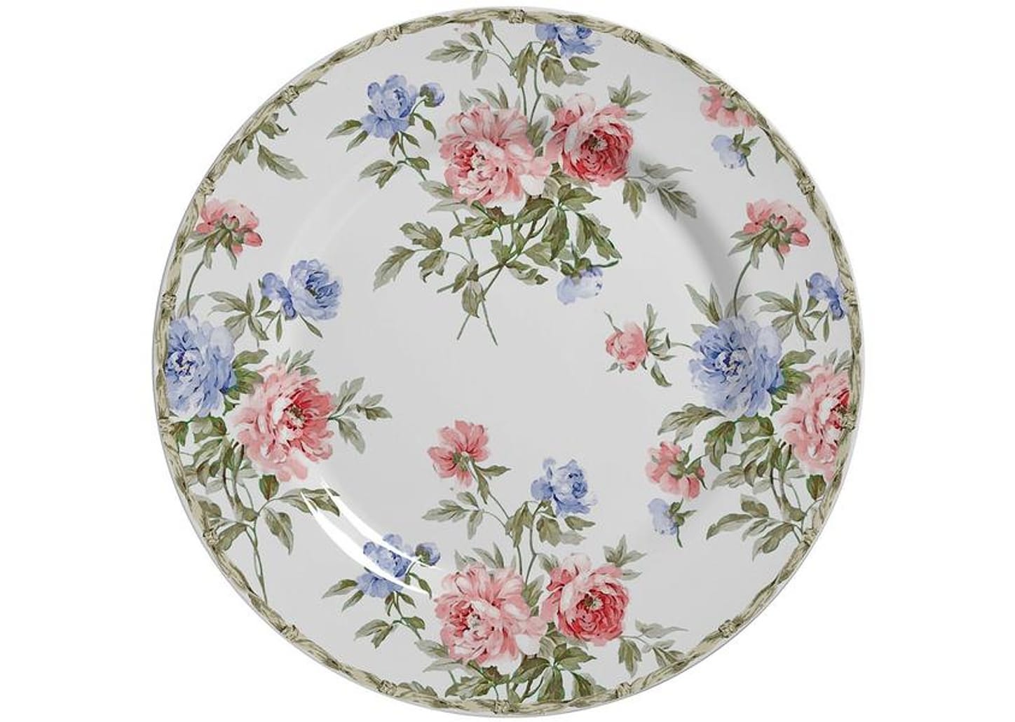 Aparelho de Jantar Chá 20 Peças Alleanza Faiança - Redondo Flat Romantica