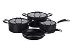 Jogo de Panelas Multiflon Antiaderente de Alumínio - Preto 4 Peças Dom