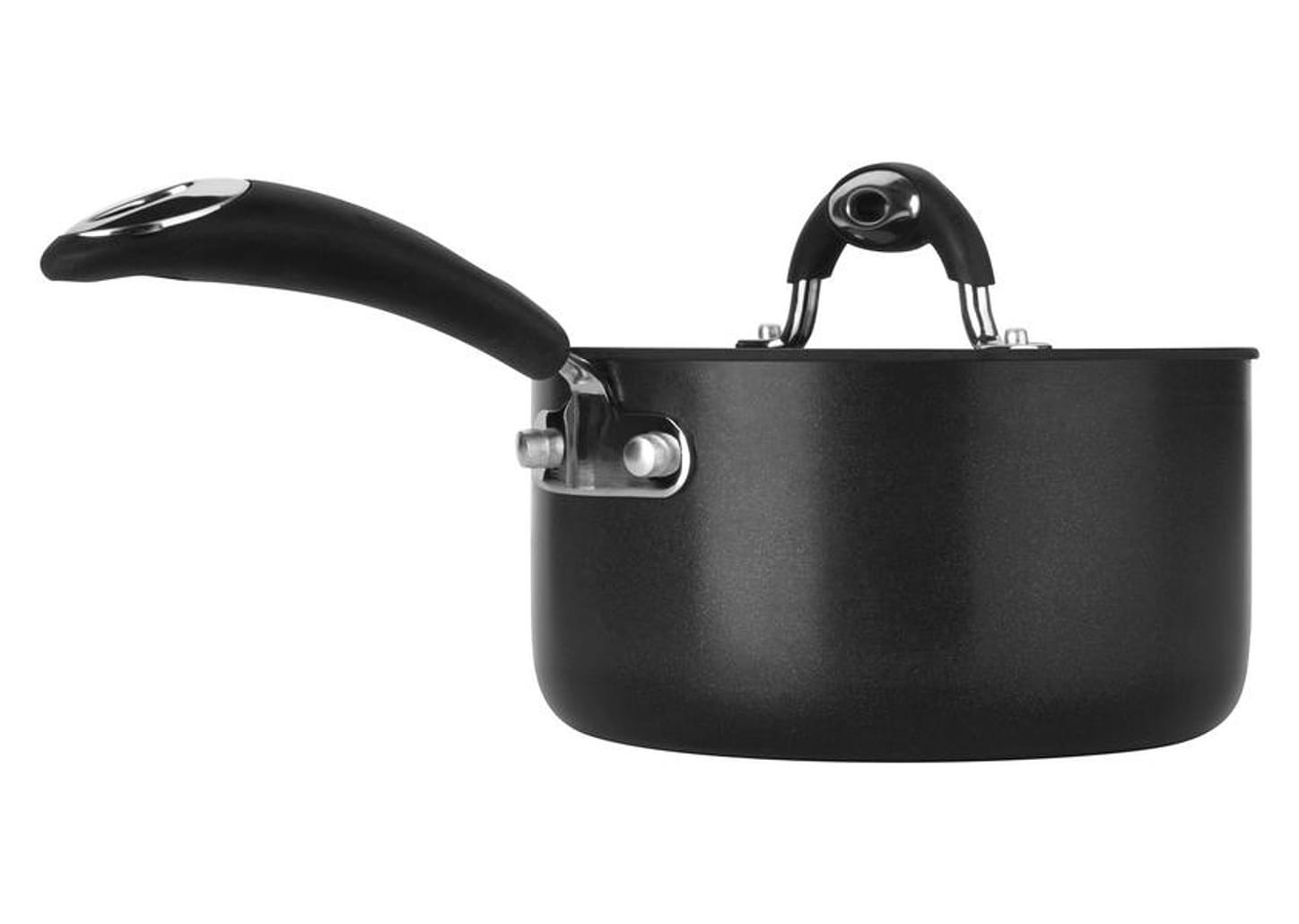 Jogo de Panelas Multiflon Antiaderente de Alumínio - Preto 4 Peças Dom