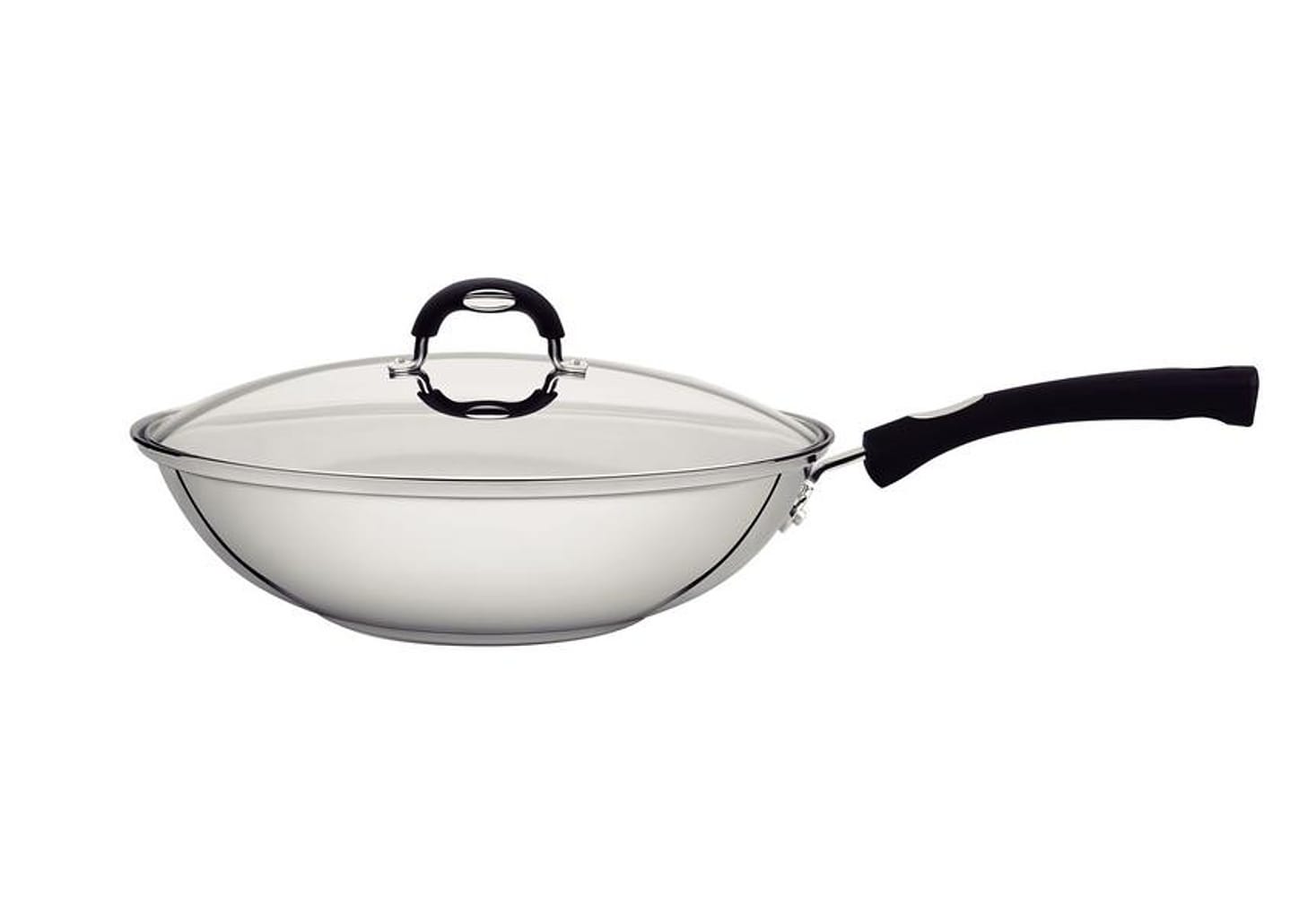 Panela Wok Antiaderente Fundo triplo Tramontina Solar Silicone Inox 28cm