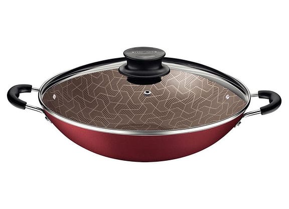 Panela Wok Antiaderente Tramontina Paris de Alumínio Vermelho 32cm