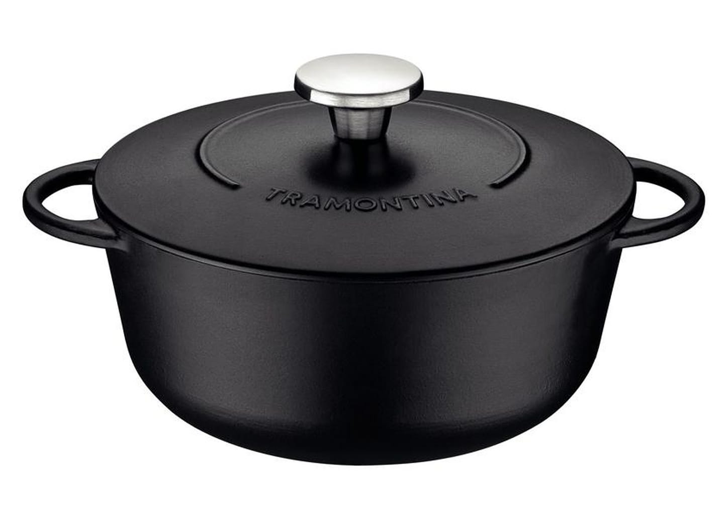 Caçarola Tramontina Antiaderente com Tampa 24cm 4L Preto Trento