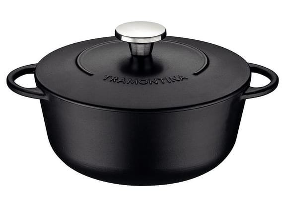 Caçarola Tramontina Antiaderente com Tampa 24cm 4L Preto Trento