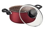 Caçarola Tramontina Antiaderente com Tampa Vermelho 3,8L 22cm Paris