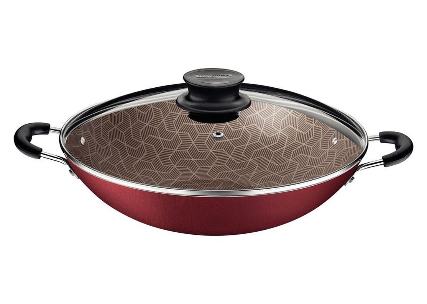 Panela Wok Antiaderente Tramontina Paris de Alumínio Vermelho 36cm