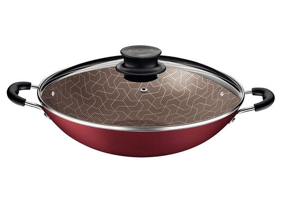 Panela Wok Antiaderente Tramontina Paris de Alumínio Vermelho 36cm