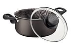 Caçarola Tramontina Antiaderente com Tampa - Chumbo 4,9L 24cm Paris