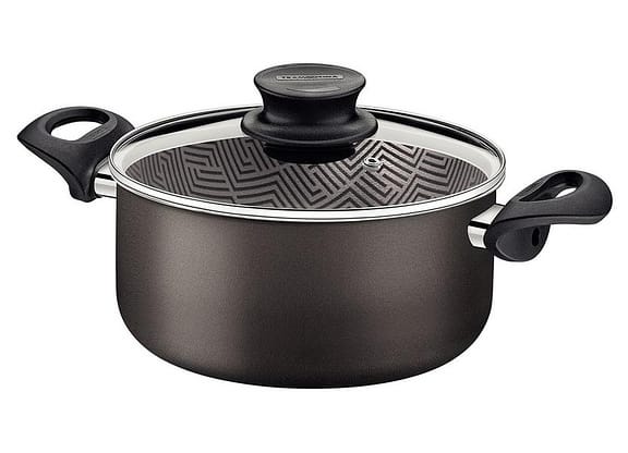 Caçarola Tramontina Antiaderente com Tampa - Chumbo 4,9L 24cm Paris
