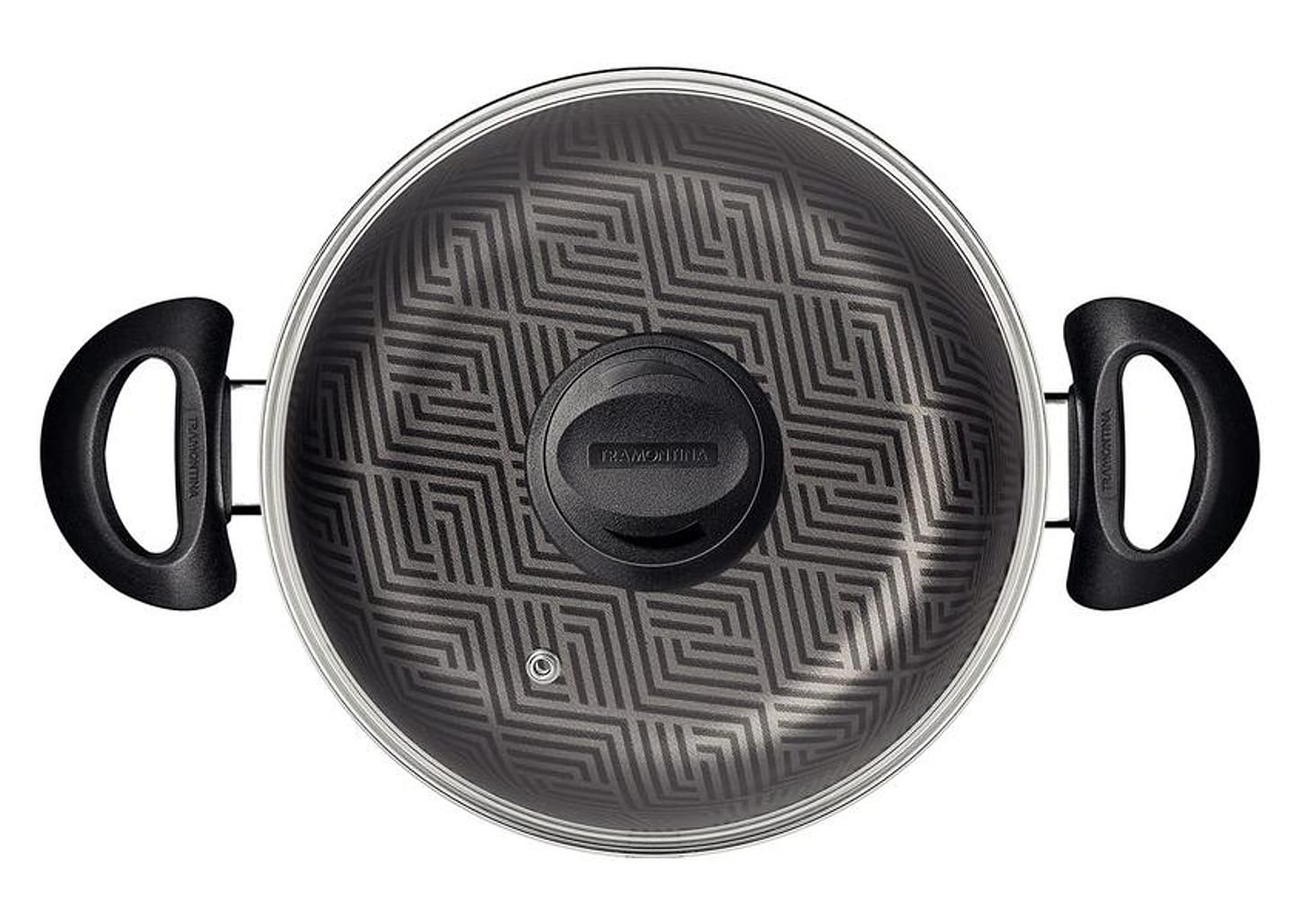 Caçarola Tramontina Antiaderente com Tampa Chumbo 3,8L 22cm Paris