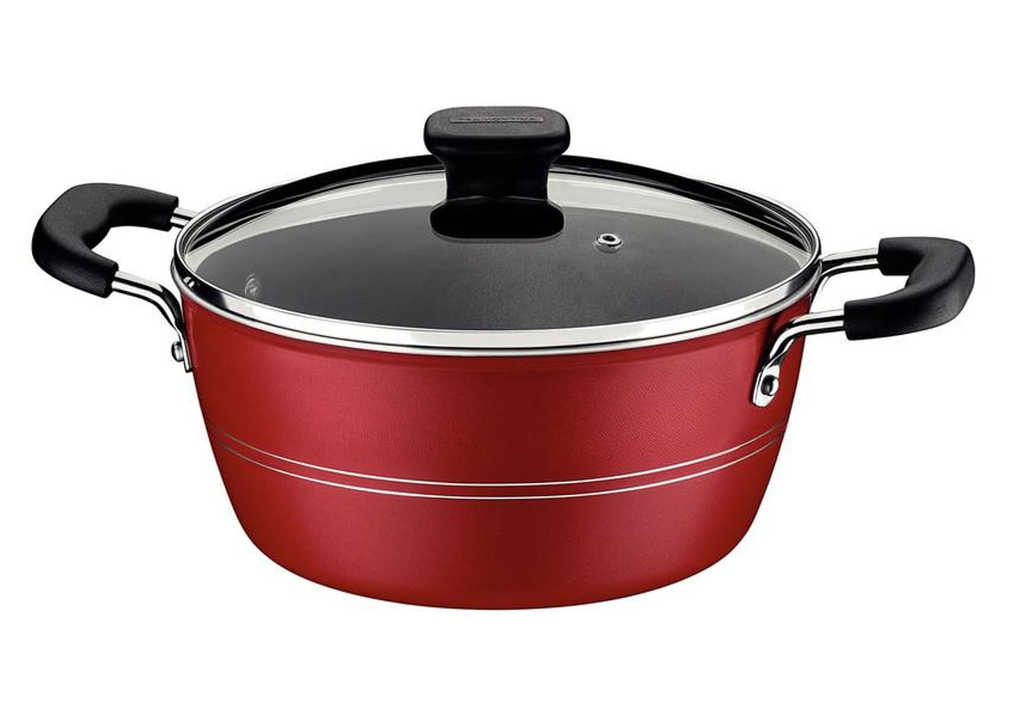 Caçarola Tramontina Antiaderente com Tampa Vermelho 4,3L 24cm Sicilia